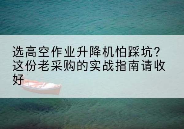 越秀高空作业升降机厂家推荐-选高空作业升降机怕踩坑？这份老采购的实战指南请收好
